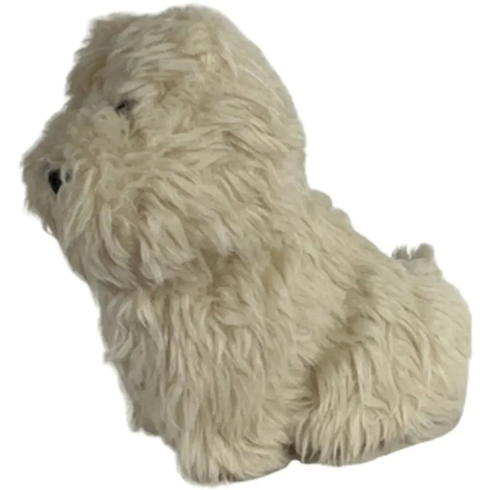 American Girl Doll Beige Shaggy Sitting Puppy Plush Small Size